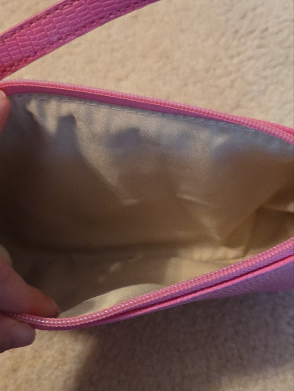 Pink Textured Shoulder Bag - Picture 2 of 4